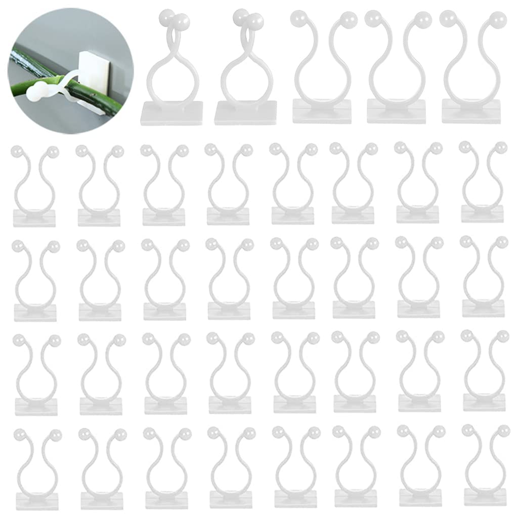 HASTHIP Wall Fixture Clips for Plant Climbing 50Pcs Vine Plant Climbing Wall Fixer Self-Adhesive Hook, Wall Vines Fixture Wall Hook Vines Climbing Clip for Home (White) HASTHIP Wall Fixture Clips for Plant Climbing 50Pcs Vine Plant Climbing Wall Fixer Self-Adhesive Hook, Wall Vines Fixture Wall Hook Vines Climbing Clip for Home (White)